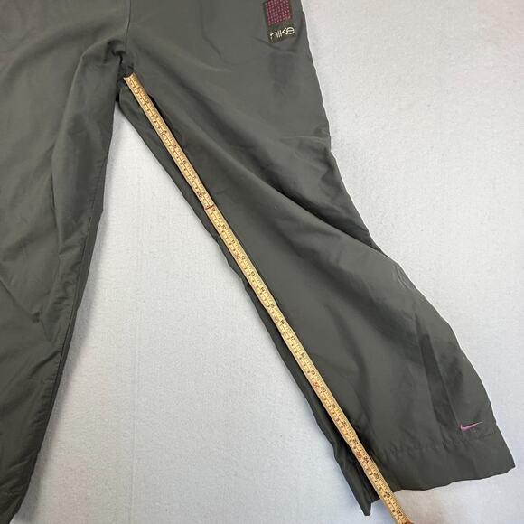 Vintage Y2K Nike Windbreaker Track Pants Youth Large 14 Gray Pink Silver Tag Zip - Picture 8 of 12